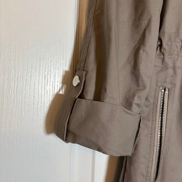 Coffeeshop New York women’s hooded trench coat. Dark khaki. Size XS - Picture 5 of 7